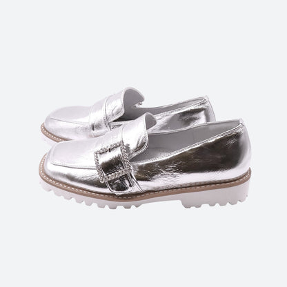 9401 ビジューバックル ローファー